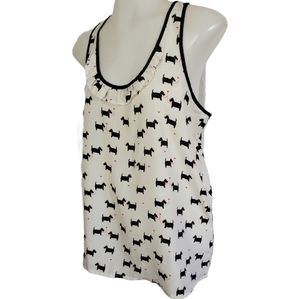 CANDIES Schnauzer Tank Top Pink White Black Size M